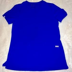Royal Blue Casma Three-Pocket Scrub Top Size S